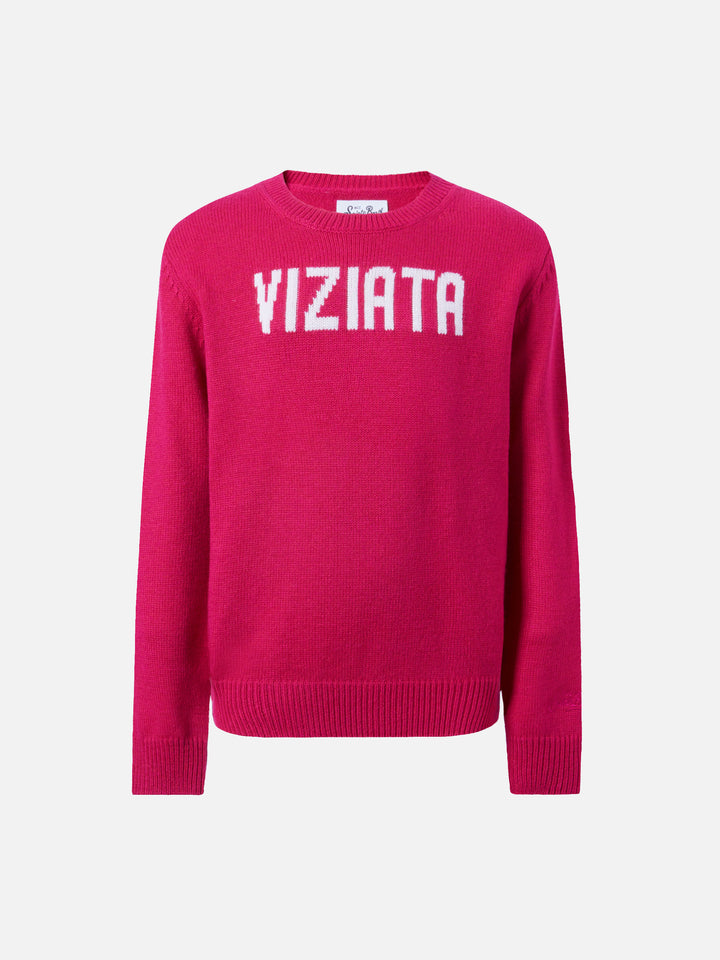 Princess cashmere-blend sweater with Viziata jacquard