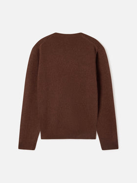Pull col rond Princess Brown avec intarsia Mi Dissocio 