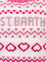 Fair-Isle-Rundhalspullover für Mädchen Princess mit St. Barth-Strass-Logo