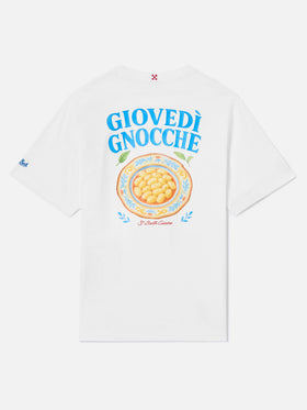 Camiseta White Portland con ilustración Giovedì Gnocche 