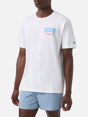 Camiseta White Portland con ilustración Giovedì Gnocche 