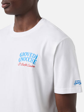 Camiseta White Portland con ilustración Giovedì Gnocche 