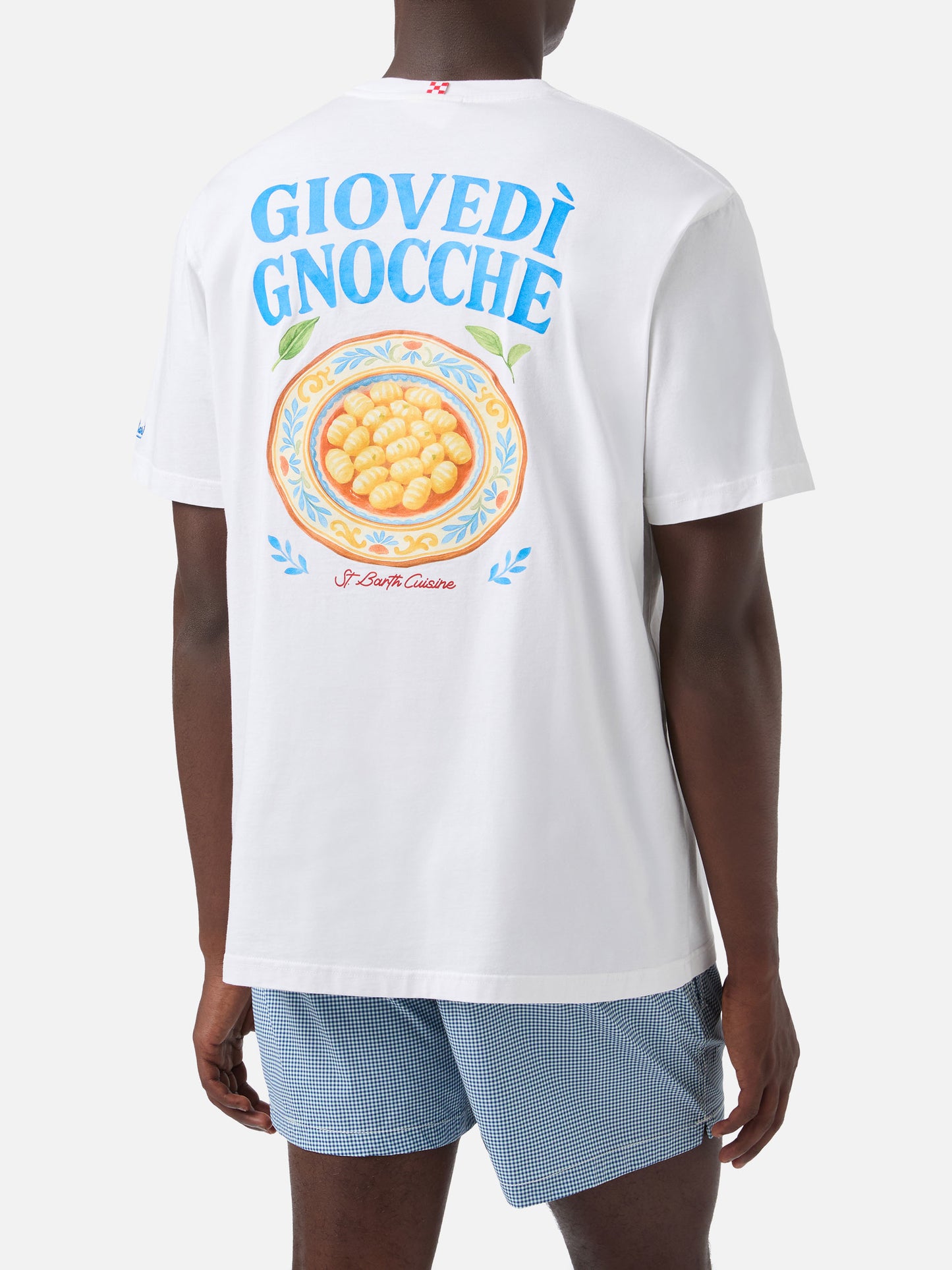 Camiseta White Portland con ilustración Giovedì Gnocche 