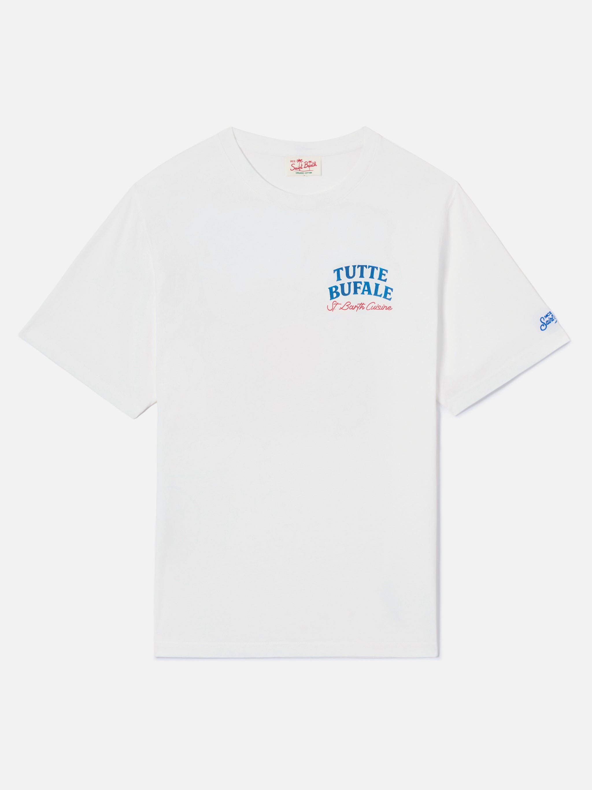 White Portland t-shirt with Tutte Bufale print – MC2 Saint Barth