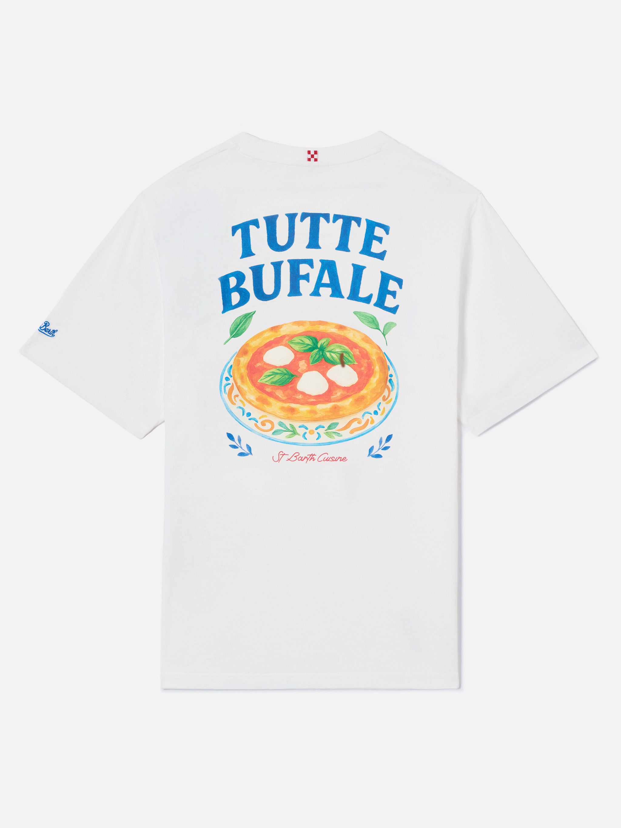 White Portland t-shirt with Tutte Bufale print – MC2 Saint Barth