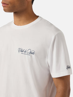 White Portland t-shirt with Club de Voile print
