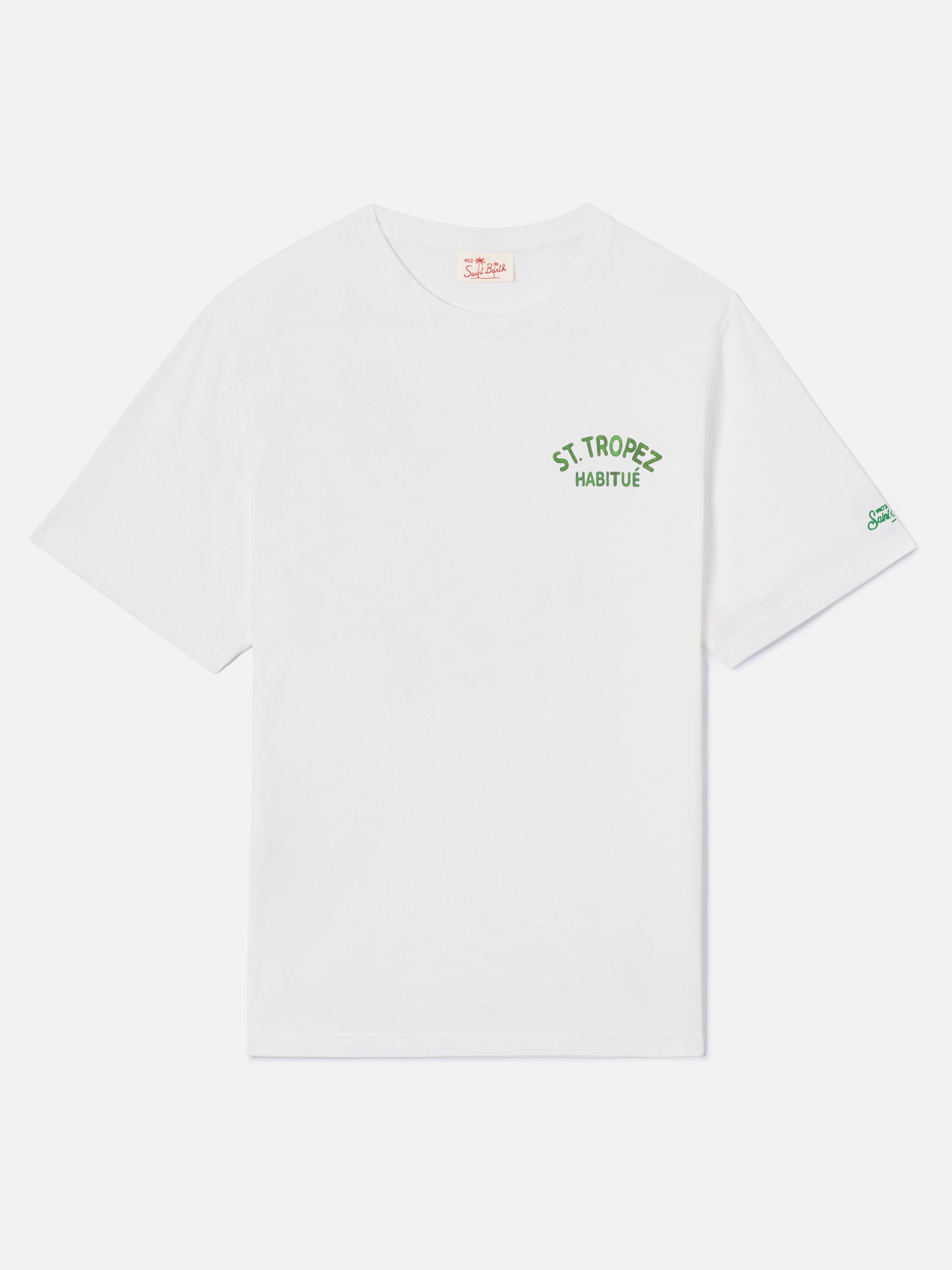 White Portland t-shirt with St. Tropez Habitué print | Special