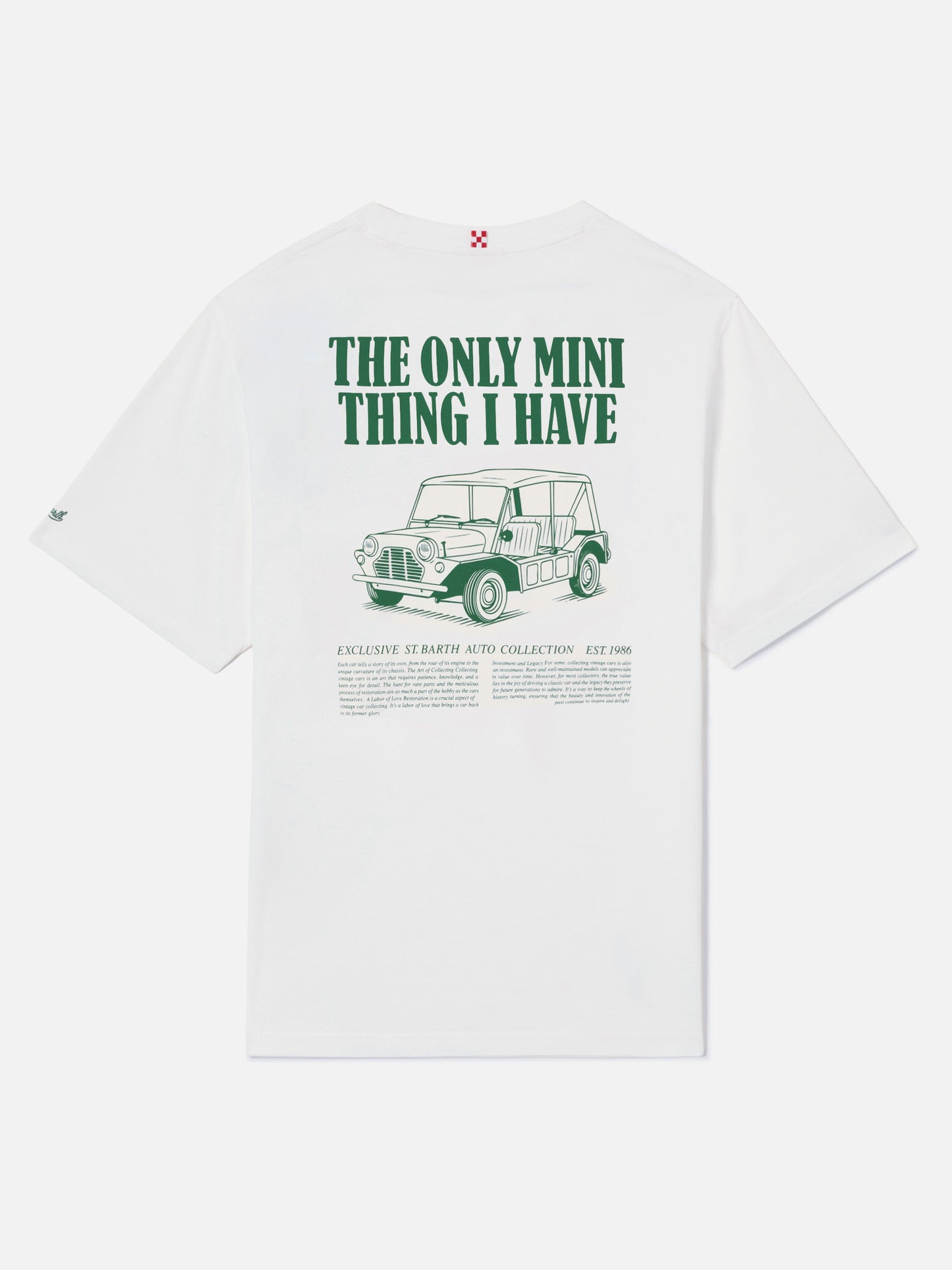 White Portland t-shirt with The Only Mini Thing I Have print