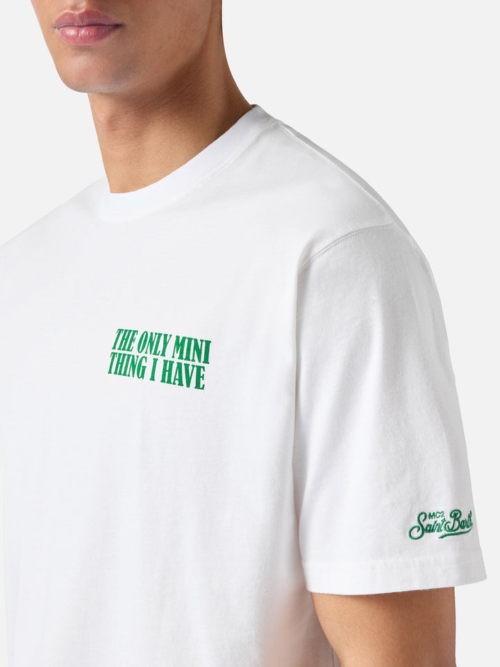 White Portland t-shirt with The Only Mini Thing I Have print