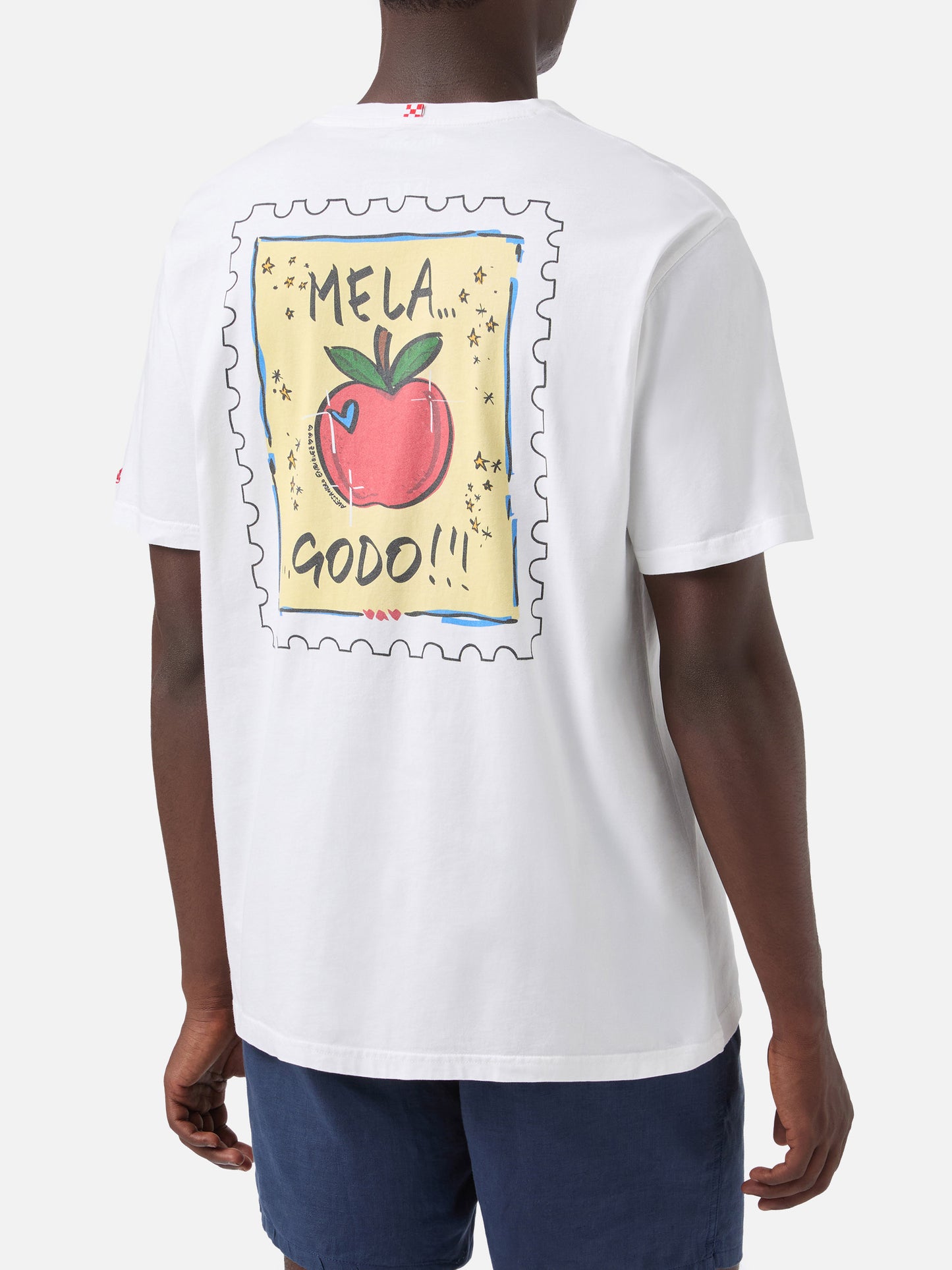 White Portland t-shirt with Mela Godo illustration