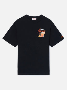 T-shirt Portland nera con illustrazione Negroni Drink