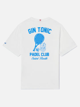 White Portland t-shirt with Gin Tonic Padel Club iprint