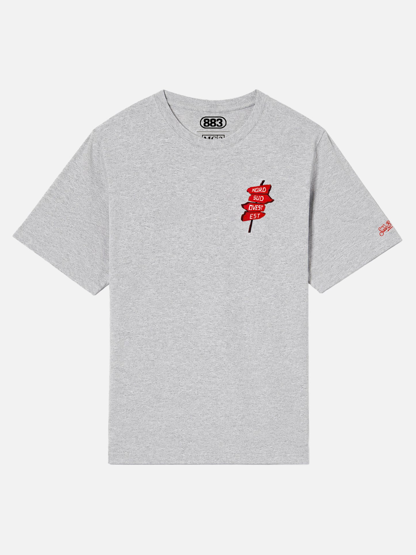 T-shirt portland grigia con grafica Nord Sud Ovest Est | Special Edition