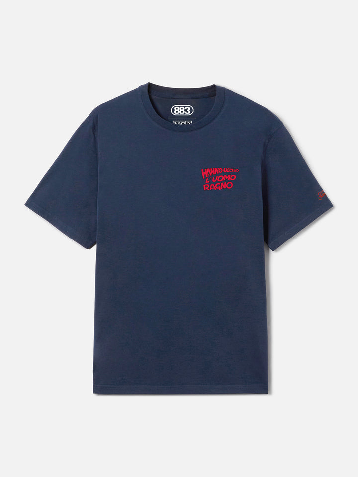 Blue Portland-T-Shirt mit Hanno ucciso l’uomo ragno-Grafik | Special Edition 