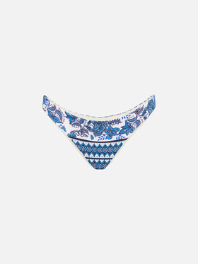 Woman swim briefs with gipsy print