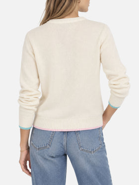 Sudadera de cuello redondo afelpada con bordado con flecos Saint Barth 