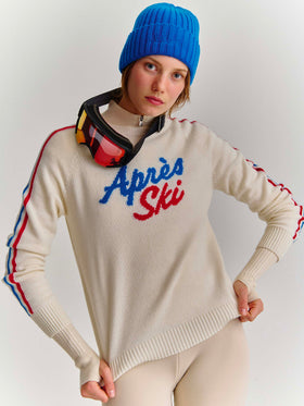 Girocollo off white New Queen con ricamo Après Ski
