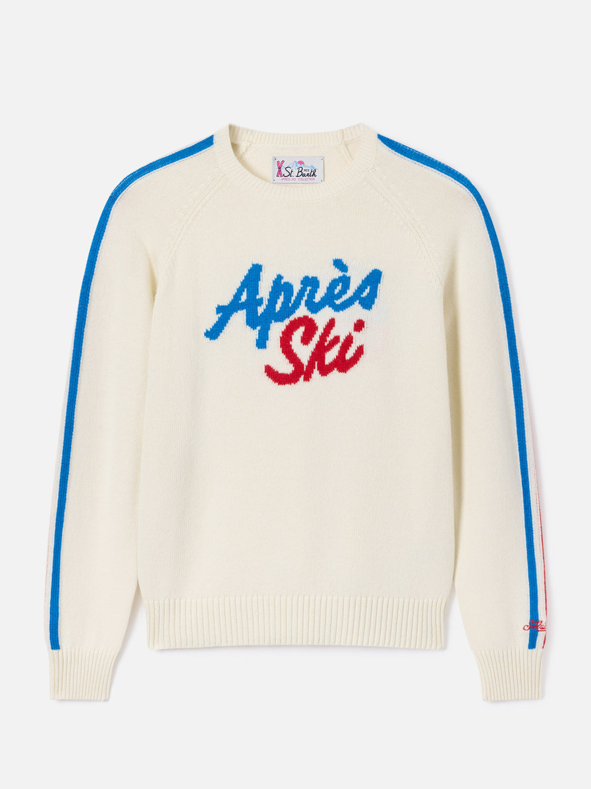 Maglia girocollo New Queen off white con ricamo Après Ski