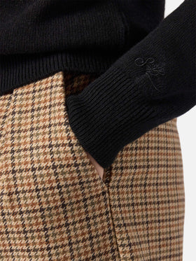 Maglione New Queen in misto cashmere nero con jacquard Vacanze di Natale | VACANZE DI NATALE SPECIAL EDITION