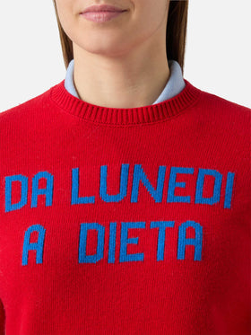 Girocollo New Queen con jacquard Da lunedì dieta