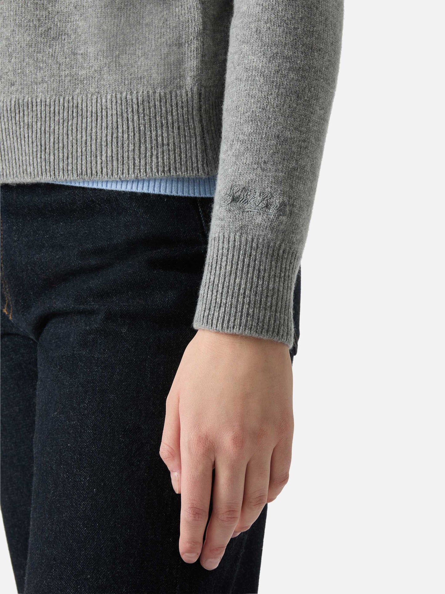 New Queen crewneck with Ma anche no jacquard