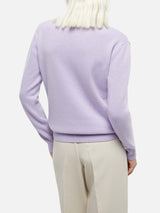 Maglione da donna viola New Queen con stampa Dolcemente Complicata