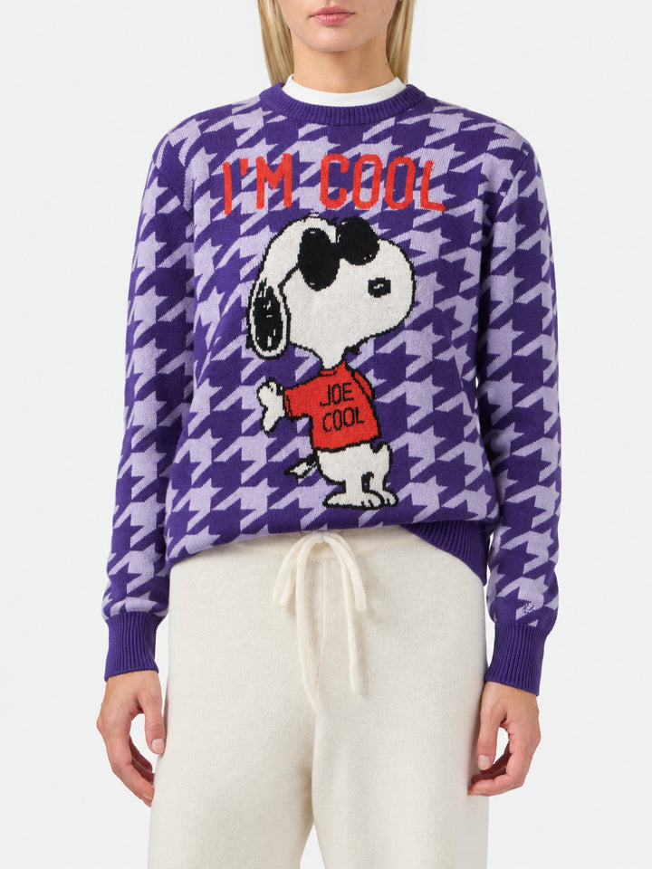 Maglia New Queen pied de poule con jacquard Snoopy | Special Edition