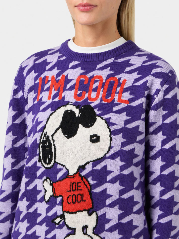 Maglia New Queen pied de poule con jacquard Snoopy | Special Edition