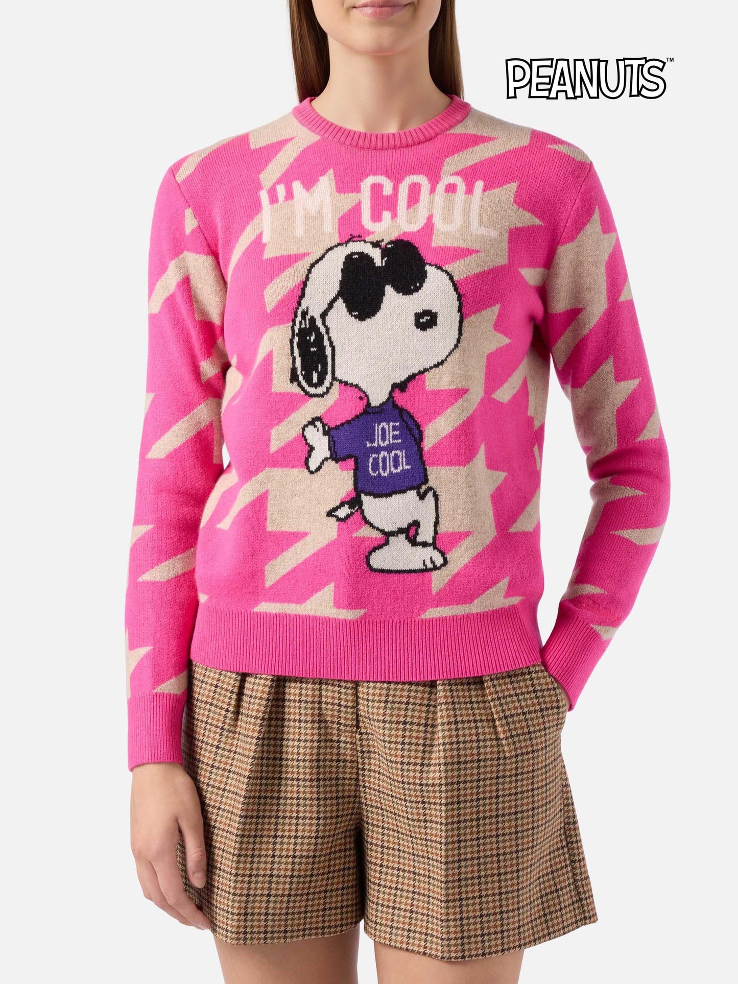 Pied de poule sweater New Queen with Snoopy jacquard | PEANUTS SPECIAL EDITION