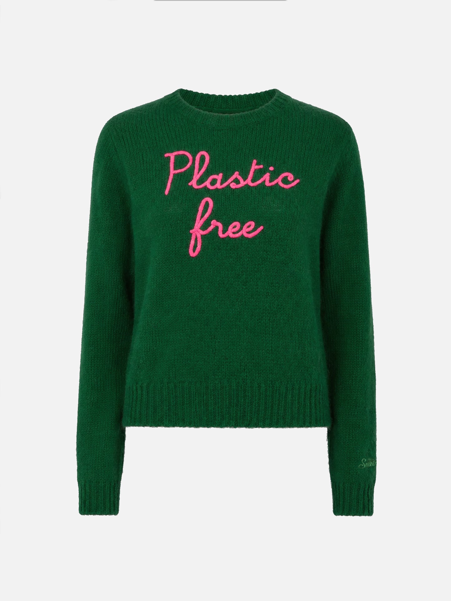 Jersey cropped Green New Queen con bordado Plastic Free 
