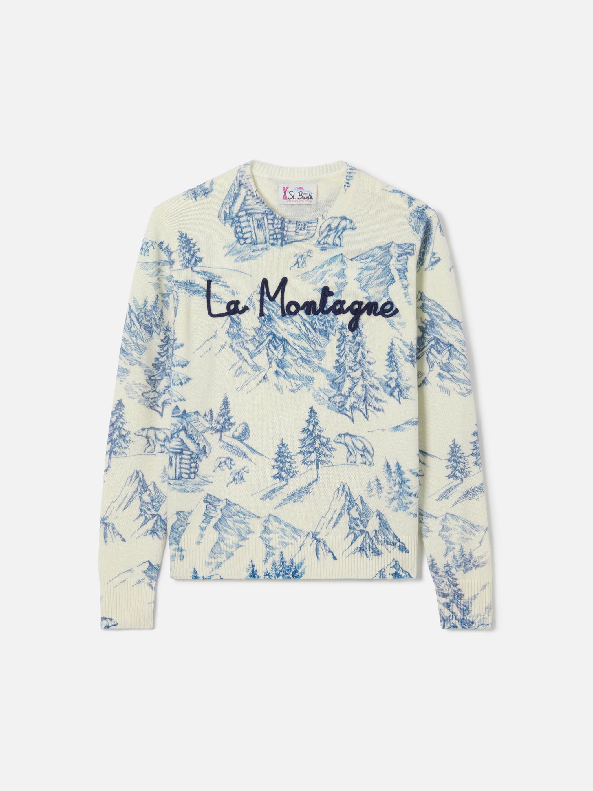 New Queen white toile de jouy sweater – MC2 Saint Barth