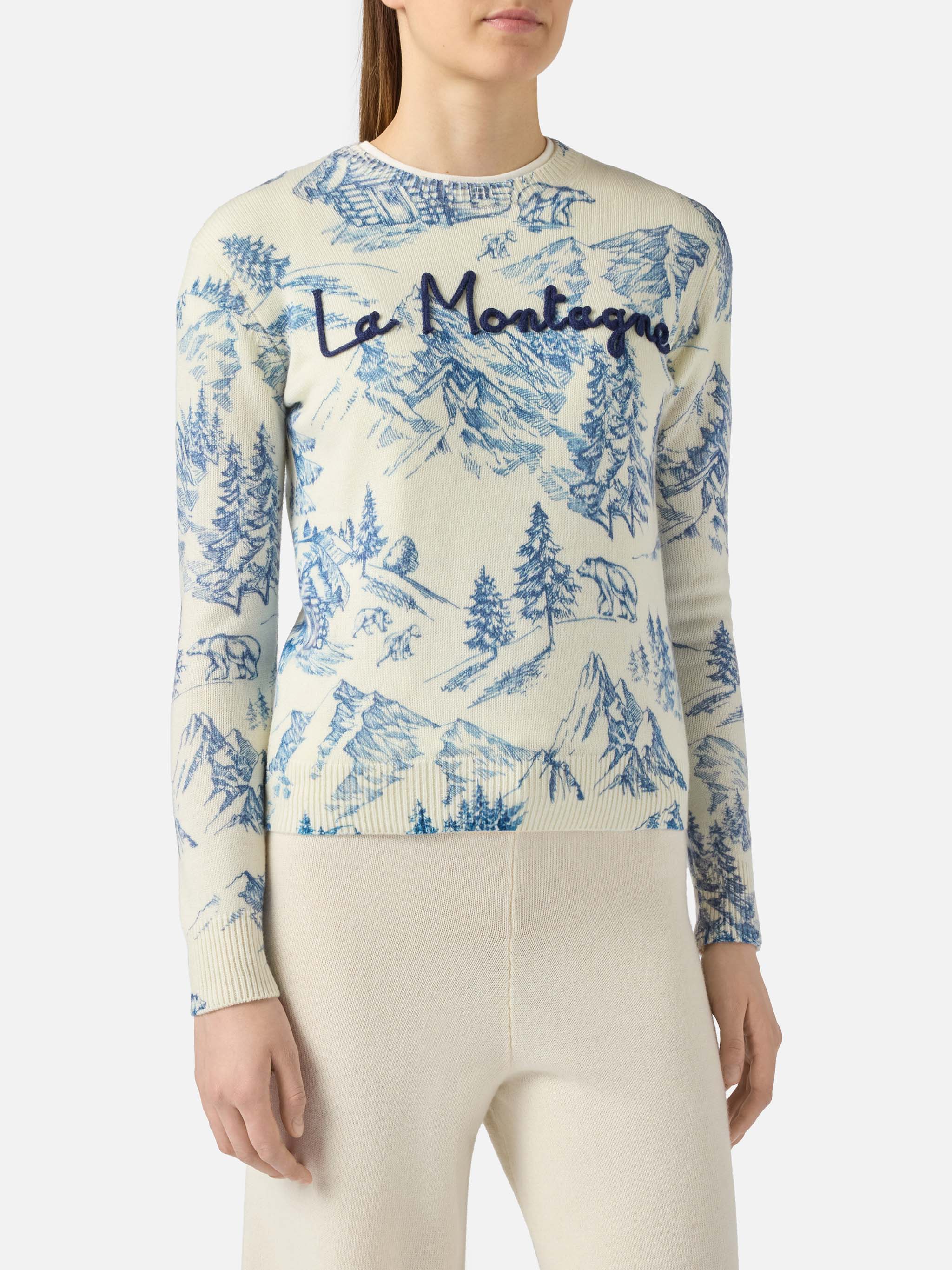 美品希少　イマン imane マリカ ボンクラージュ コラージュ 額縁付き New Queen white toile de jouy sweater – MC2 Saint Barth