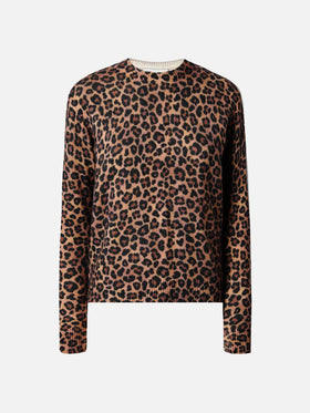 New Queen crewneck with animalier print