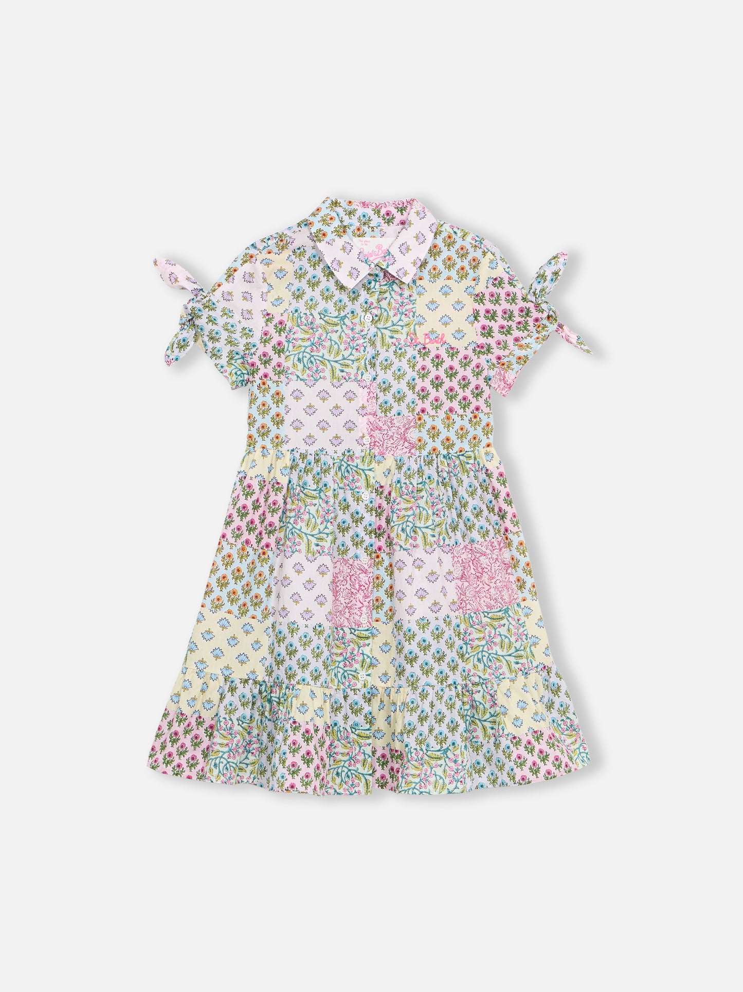 Girl cotton dress Queenie with flower print