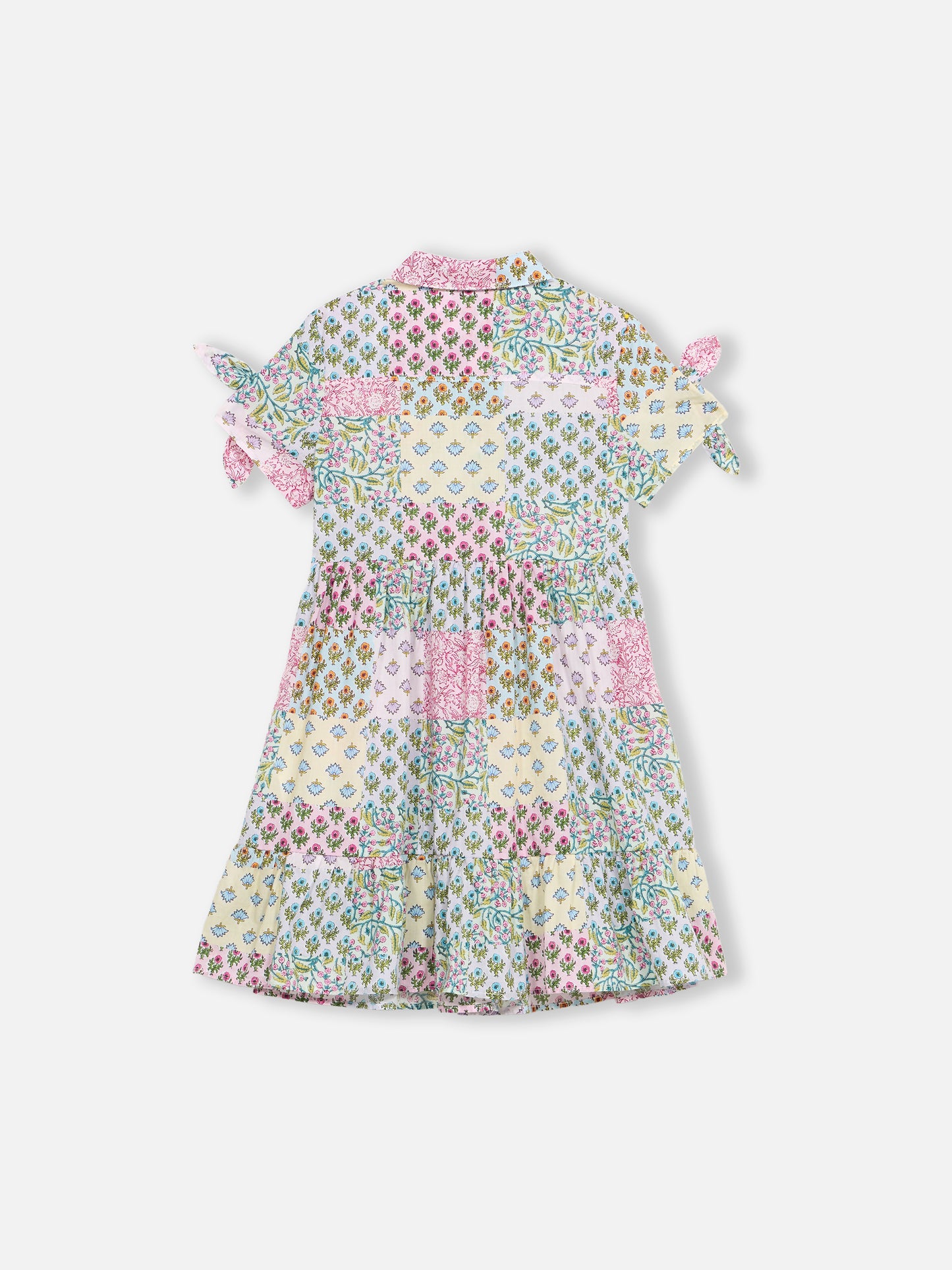 Girl cotton dress Queenie with flower print