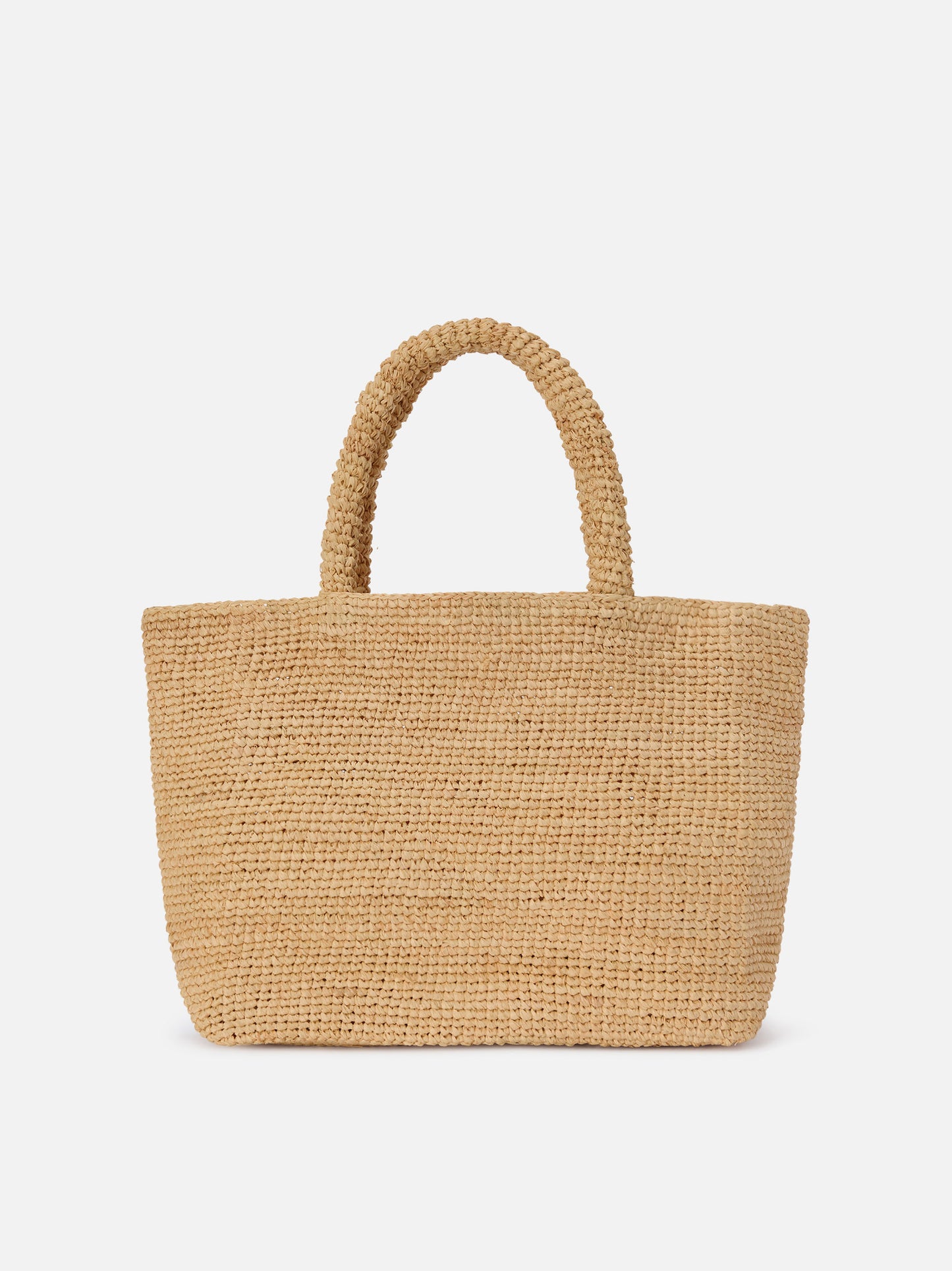 Beach medium raffia bag with Capri embroidery