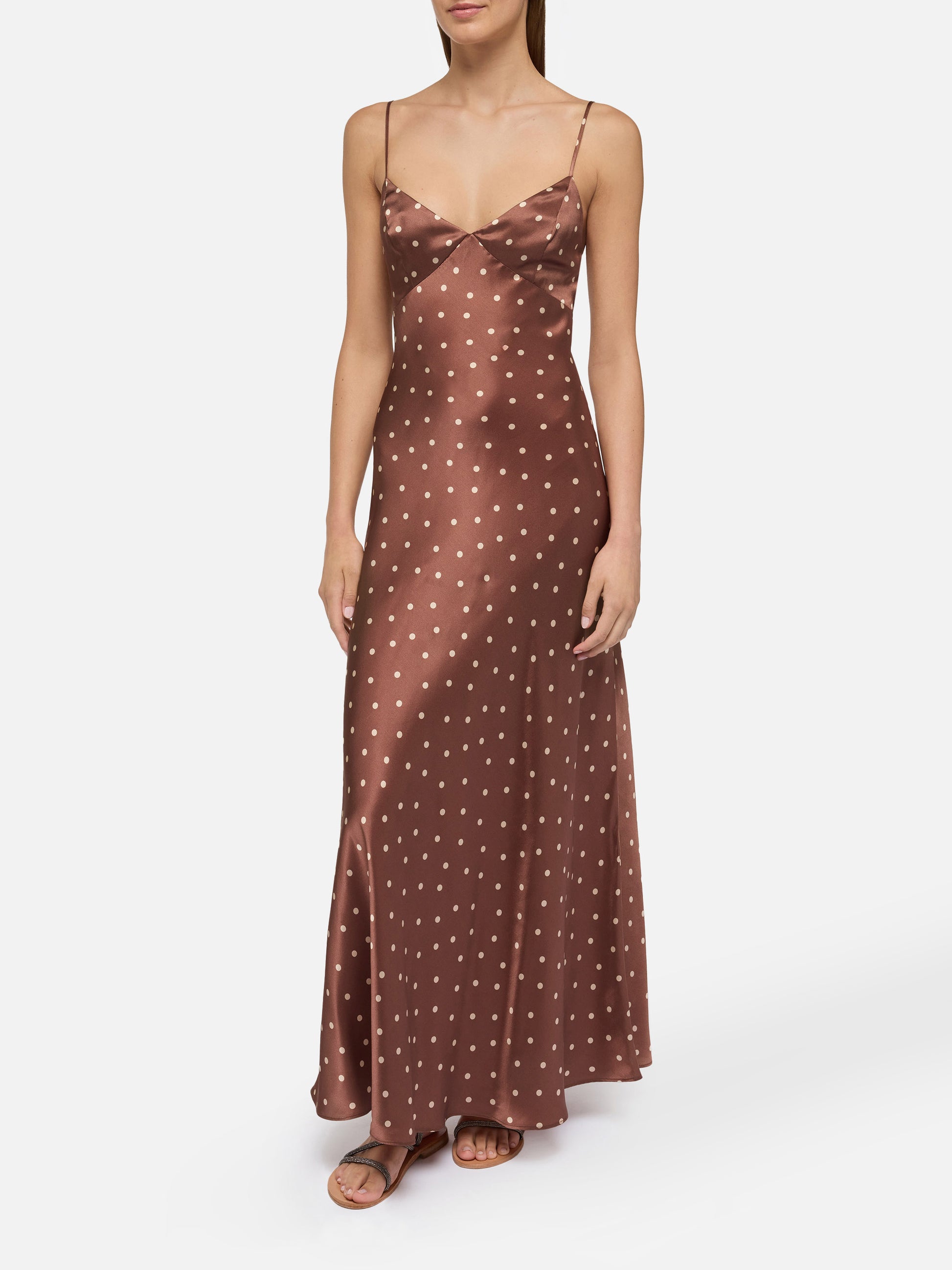 Ravel pure silk slim dress with polka dots print Ravel pure silk slim dress with polka dots print