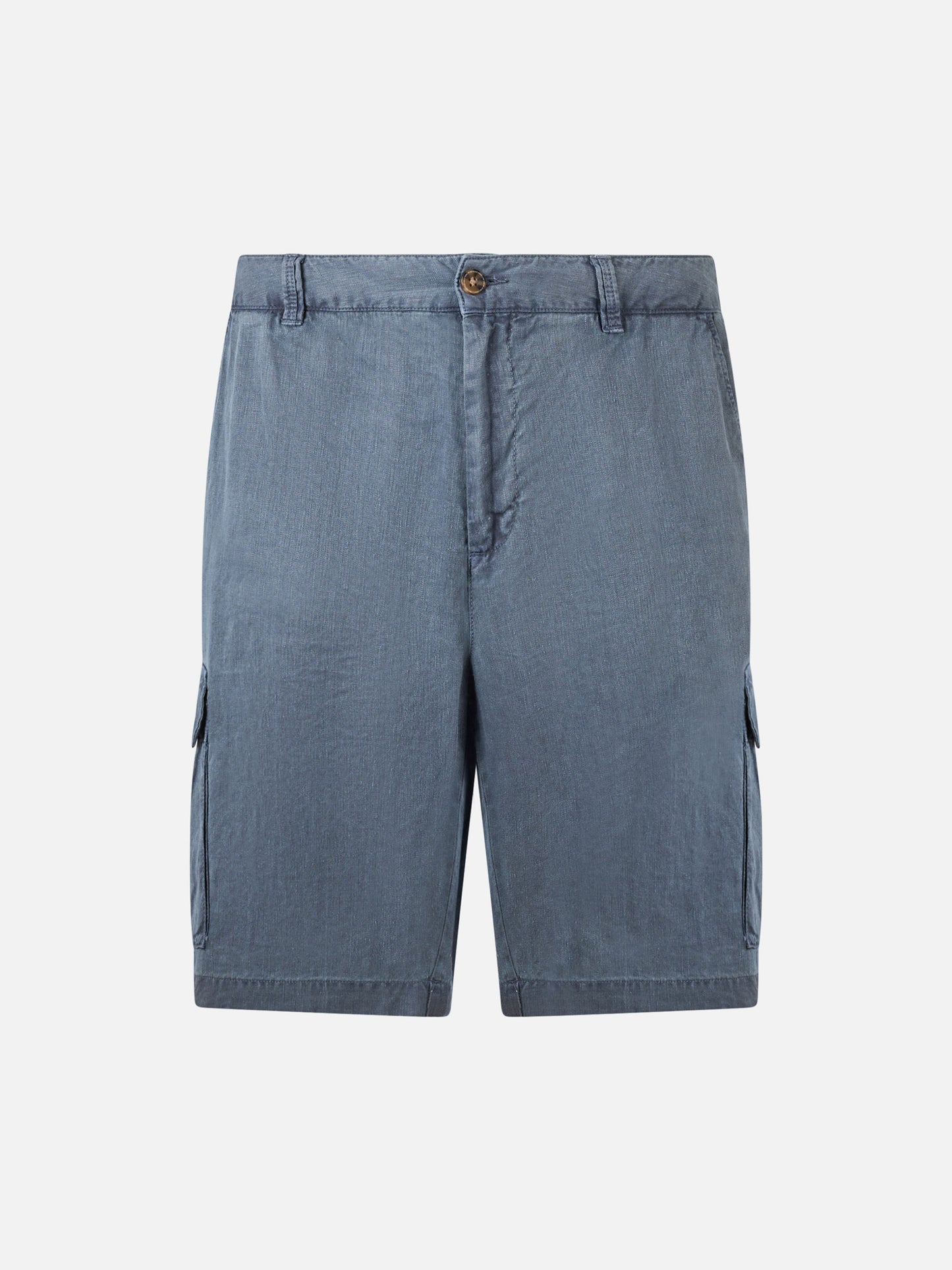 Bermuda da uomo in lino blu navy Rodi