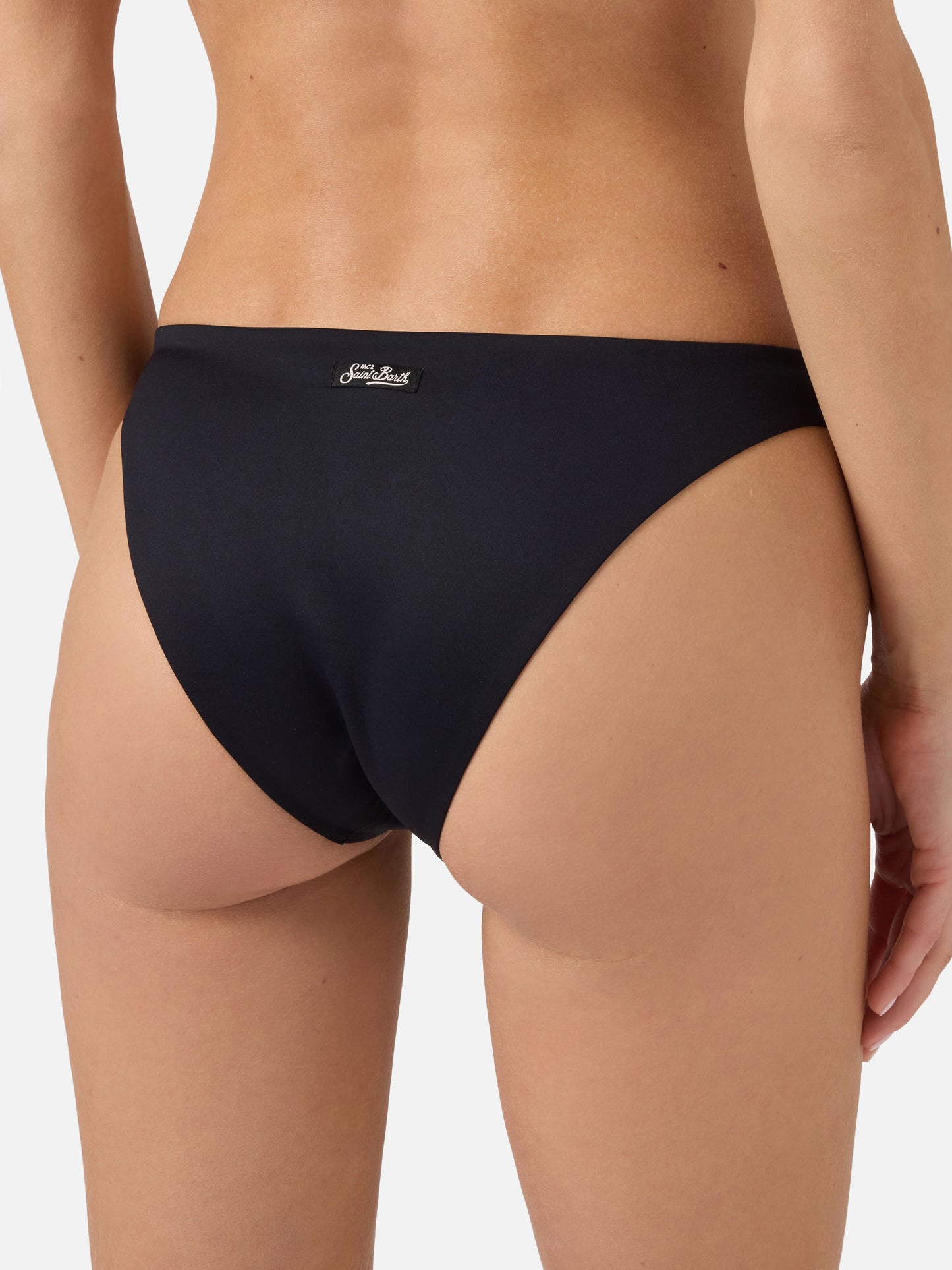 Reanna bikini bottoms in black soft technical fabric