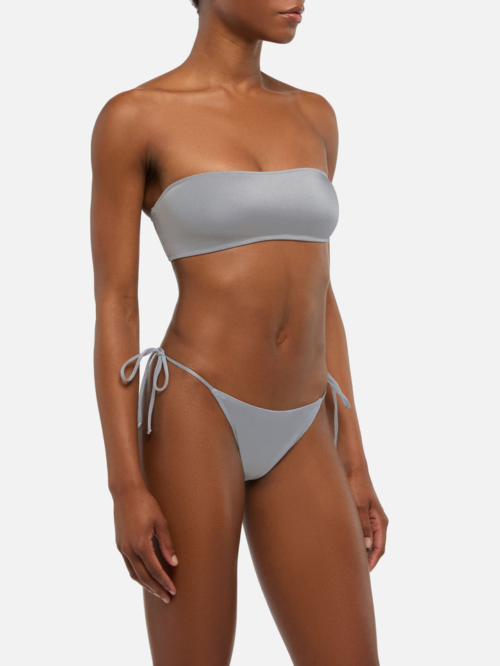 Bikini a fascia Rebby Marielle in grigio shimmer