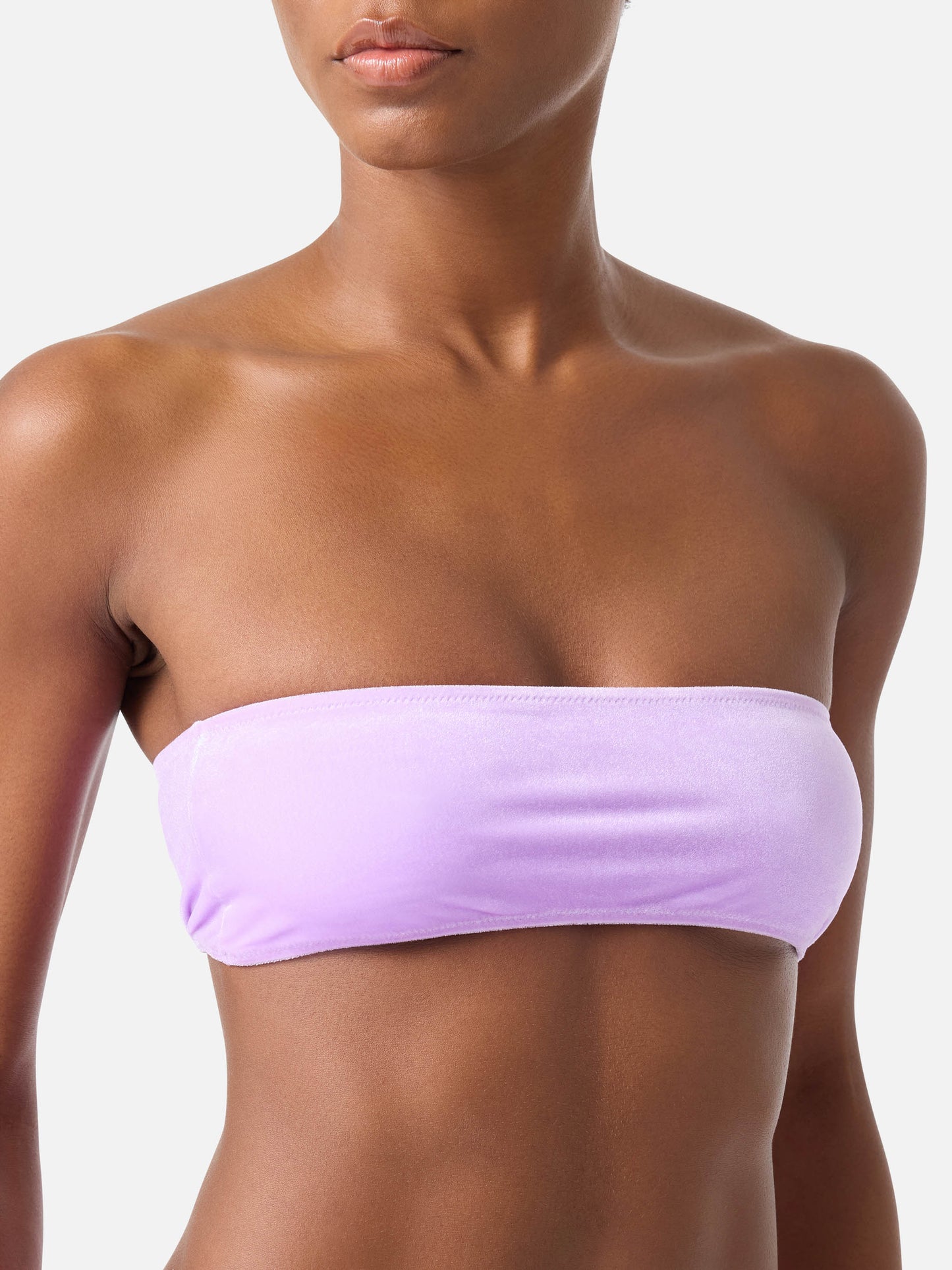 Haut de bikini bandeau effet velours Rebby 