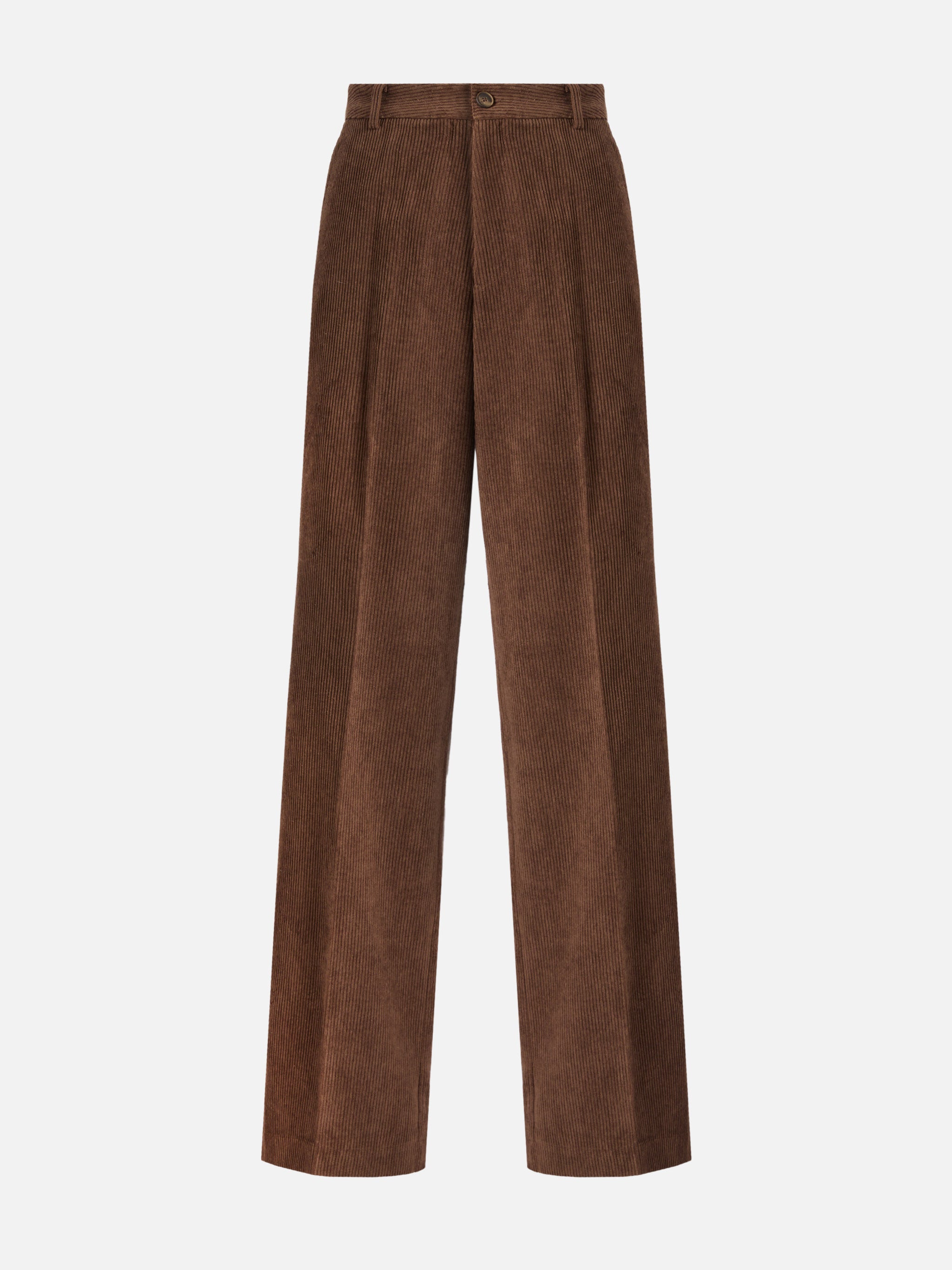 Rebella wide-leg trousers in corduroy brown – MC2 Saint Barth