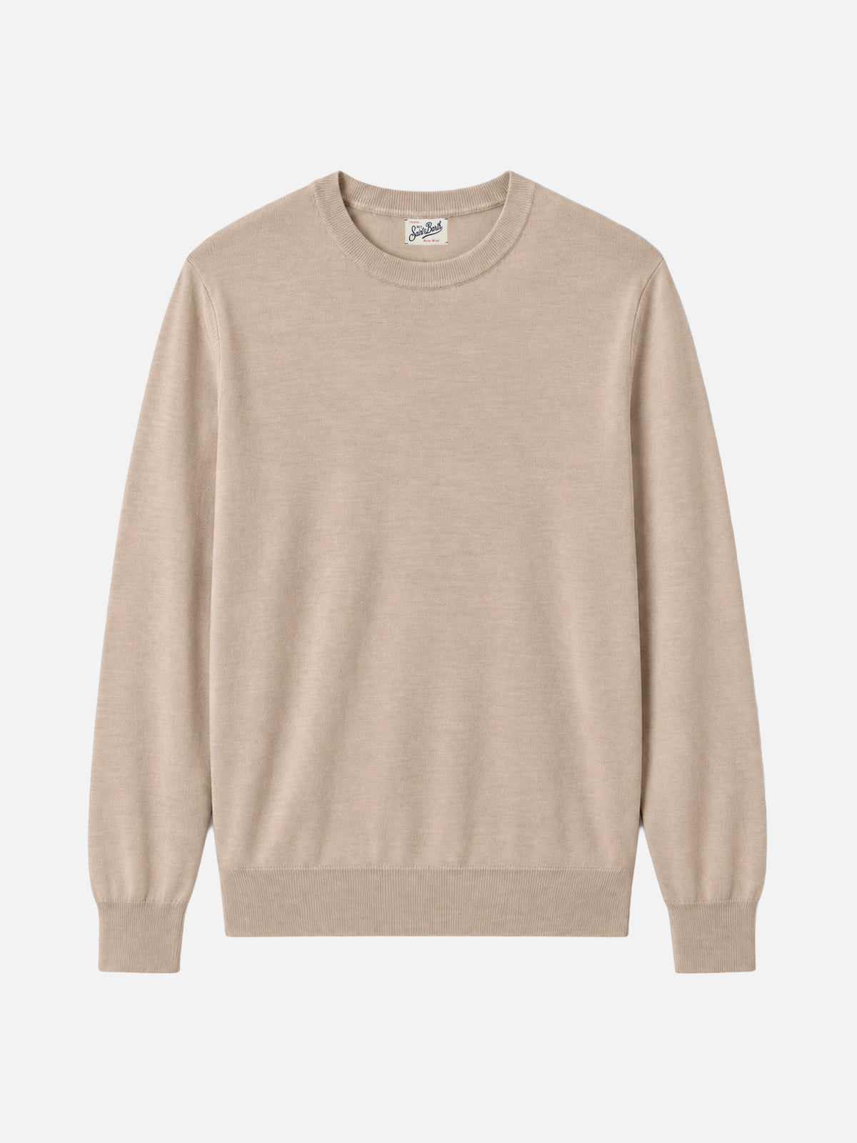 Beiger Pullover Regent aus 100% MERINO WOOL 