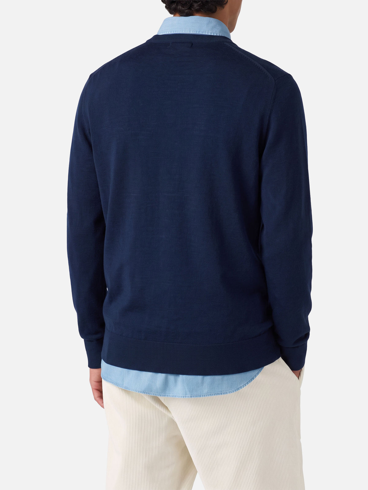 Maglione Regent Light blu navy in lana merino