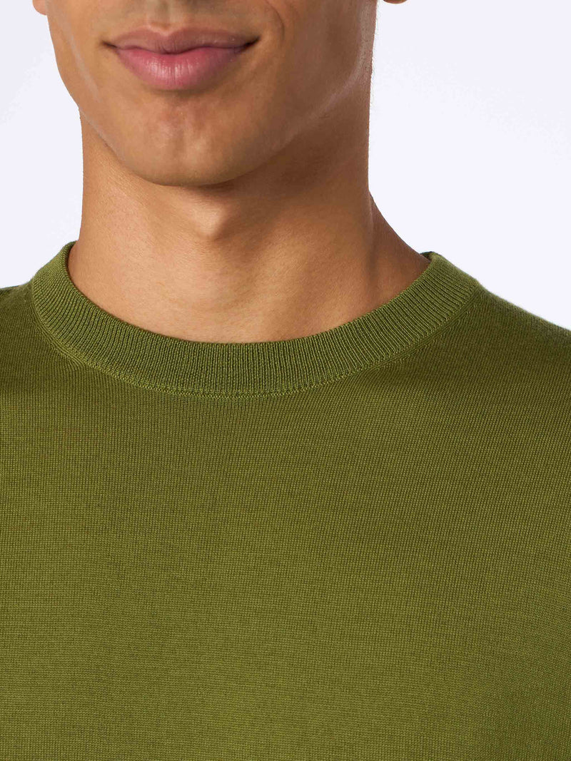 Herren-Pullover aus Pistazie-Merinowolle von Regent