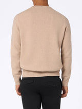 Maglione da uomo beige in Lambswool Regent