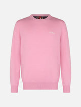 Man pink cashmere blend crewneck sweater Regent