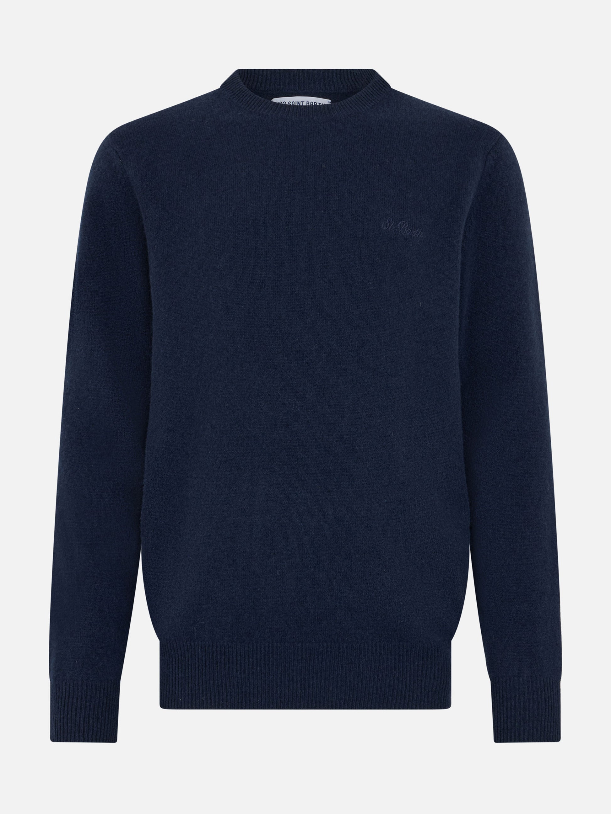 Man navy blue lambswool sweater Regent - MC2 Saint Barth