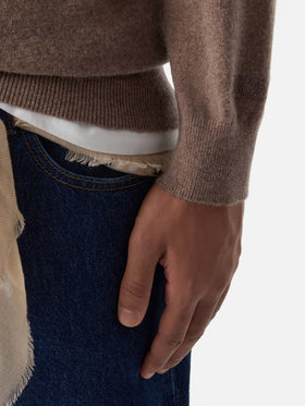 Maglia girocollo Regent beige in cashmere