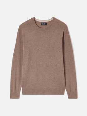 Maglia girocollo Regent beige in cashmere